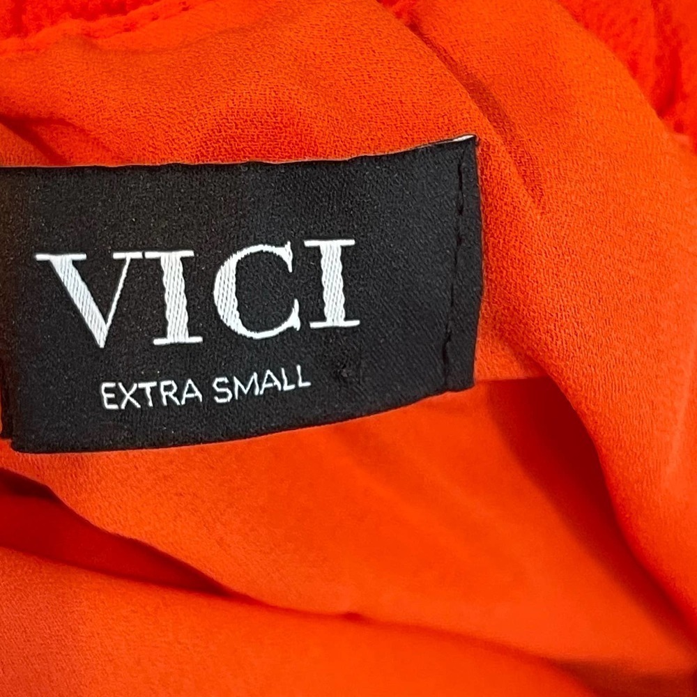 Vici Strapless Wide Leg Jumpsuit Red Orange Women's Size Xs Nwot — image 6 of 8
